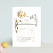 "modern safari" - Children's Birthday Party Invitations in Creamsicle by Rebecca Durflinger - Front
