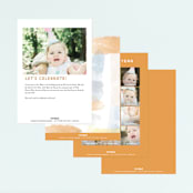 "modern safari" - Children's Birthday Party Invitations in Creamsicle by Rebecca Durflinger - Back of Card Options