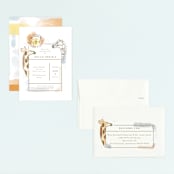 "modern safari" - Children's Birthday Party Invitations in Creamsicle by Rebecca Durflinger - Assembled
