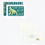 "Stomp and Chomp Dino" - Children's Birthday Party Invitations in Jungle by Joanna Griffin - Assembled