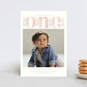 "BIG ONE" - Children's Birthday Party Invitations in Candy by Ana de Sousa - Front