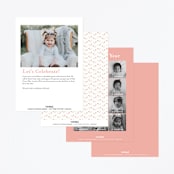 "BIG ONE" - Children's Birthday Party Invitations in Candy by Ana de Sousa - Back of Card Options