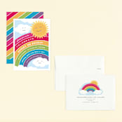 "Joyful Rainbow" - Children's Birthday Party Invitations in Rainbow by Hooray Creative - Assembled