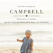 "Lovely" - Children's Birthday Party Invitations in Pebble by Kasia Labocki - Detail