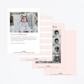 "Big Script" - Children's Birthday Party Invitations in Blush by Genna Blackburn - Back of Card Options