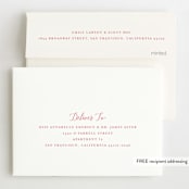 "Big Script" - Children's Birthday Party Invitations in Blush by Genna Blackburn - FREE Recipient Addressing