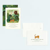 "Bear and Tiger" - Children's Birthday Party Invitations in Forest by iamtanya - Assembled