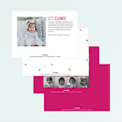 "Retro Cassette " - Children's Birthday Party Invitations in Fuchsia by Erica Krystek - Back of Card Options