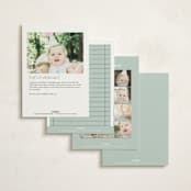 "guest check" - Children's Birthday Party Invitations in Mint by Jennifer Lew - Back of Card Options