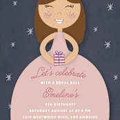 "Royal Ball" - Children's Birthday Party Invitations in Cindy by Giselle Zimmerman - Detail