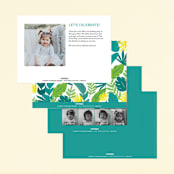 "Jungle Birds" - Children's Birthday Party Invitations in Pixie by Itsy Belle Studio - Back of Card Options