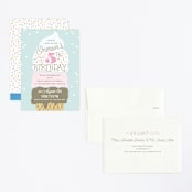 "Ice Cream Cone" - Children's Birthday Party Invitations in Frozen by Alethea and Ruth - Assembled