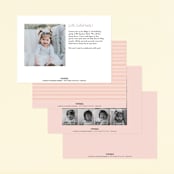 "What a Year" - Children's Birthday Party Invitations in Rose by Lauren Chism - Back of Card Options
