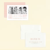 "What a Year" - Children's Birthday Party Invitations in Rose by Lauren Chism - Assembled