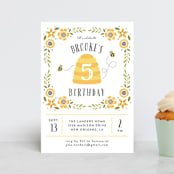 "Bee Day Party" - Children's Birthday Party Invitations in Sunflower by Chasity Smith - Front