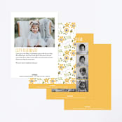 "Bee Day Party" - Children's Birthday Party Invitations in Sunflower by Chasity Smith - Back of Card Options