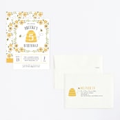 "Bee Day Party" - Children's Birthday Party Invitations in Sunflower by Chasity Smith - Assembled