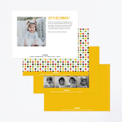 "Party Parade" - Children's Birthday Party Invitations in Cream by Michelle Taylor - Back of Card Options