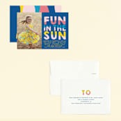 "Fun Sun" - Children's Birthday Party Invitations in Carribean by Baumbirdy - Assembled