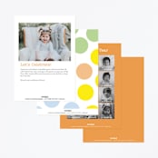 "Little Rainbow" - Children's Birthday Party Invitations in Apricot by Baumbirdy - Back of Card Options