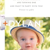 "Plus" - Children's Birthday Party Invitations in Tangerine by Olivia Raufman - Detail