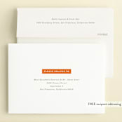 "Plus" - Children's Birthday Party Invitations in Tangerine by Olivia Raufman - FREE Recipient Addressing