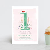 "Number One Bug" - Children's Birthday Party Invitations in Jade by Eve Schultz - Front