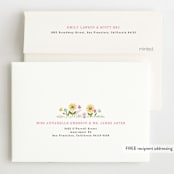 "Little Bunny" - Children's Birthday Party Invitations in Carnation by Michelle Taylor - FREE Recipient Addressing