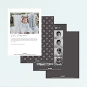 "Year in My Life" - Children's Birthday Party Invitations in Cotton by Robin Ott - Back of Card Options