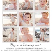 "Year in My Life" - Children's Birthday Party Invitations in Cotton by Robin Ott - Detail
