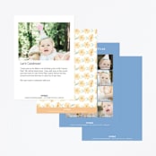 "Daisy Chains" - Children's Birthday Party Invitations in Olive Tree by Sarah Knight - Back of Card Options