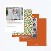 "Wild Woodland" - Children's Birthday Party Invitations in Turquoise by Michelle Taylor - Back of Card Options