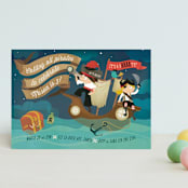 "pARRRty!" - Children's Birthday Party Invitations in Ocean by Lori Wemple - Front