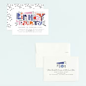 "funny letters" - Children's Birthday Party Invitations in Smoothie by Anastasia Makarova - Assembled