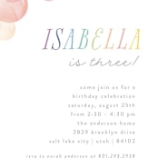 "Balloon Arch" - Children's Birthday Party Invitations in Rainbow by Robert and Stella - Detail