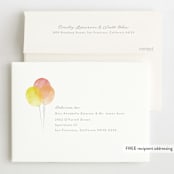"Balloon Arch" - Children's Birthday Party Invitations in Rainbow by Robert and Stella - FREE Recipient Addressing
