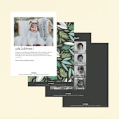 "Dino Friends" - Children's Birthday Party Invitations in Graphite by Alethea and Ruth - Back of Card Options
