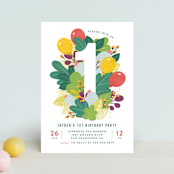 "Colorful Cactus Party" - Children's Birthday Party Invitations in Grass by Shannon Chen of Four Wet Feet Studio - Front
