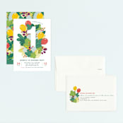 "Colorful Cactus Party" - Children's Birthday Party Invitations in Grass by Shannon Chen of Four Wet Feet Studio - Assembled