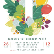 "Colorful Cactus Party" - Children's Birthday Party Invitations in Grass by Shannon Chen of Four Wet Feet Studio - Detail