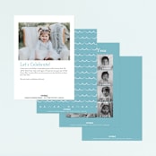 "Surfer's Dream Beach Bash" - Children's Birthday Party Invitations in Blue Skies by Maggie Maeve - Back of Card Options