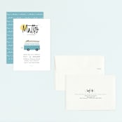 "Surfer's Dream Beach Bash" - Children's Birthday Party Invitations in Blue Skies by Maggie Maeve - Assembled