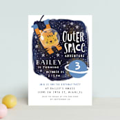"Outer Space" - Children's Birthday Party Invitations in Northstar by iamtanya - Front