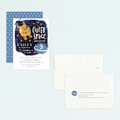 "Outer Space" - Children's Birthday Party Invitations in Northstar by iamtanya - Assembled