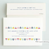 "Colorblock" - Children's Birthday Party Invitations in Kraft by Laura Hankins - FREE Recipient Addressing