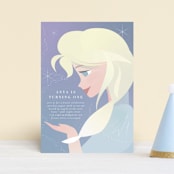 "Disney's Elsa the Snow Queen" - Children's Birthday Party Invitations in Frost by Lori Wemple - Front