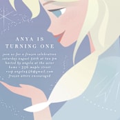 "Disney's Elsa the Snow Queen" - Children's Birthday Party Invitations in Frost by Lori Wemple - Detail