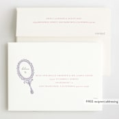 "Disney Princess Mirrors" - Children's Birthday Party Invitations in Vanilla by Baumbirdy - FREE Recipient Addressing