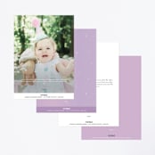 "Disney's Sparkling Princess Belle" - Children's Birthday Party Invitations in Lilac by Angela Thompson - Back of Card Options