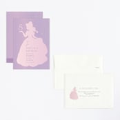 "Disney's Sparkling Princess Belle" - Children's Birthday Party Invitations in Lilac by Angela Thompson - Assembled